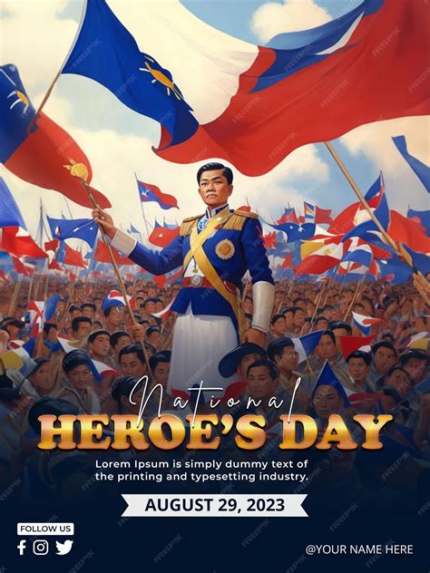 poster making national heroes day|National Heroes' Day Poster Template .